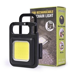 projects 2000 Lumens LED COB Key Chain Flashlights Small Water Resistant USB Rechargeable Magnetic Work Light 3 Light Modes Portable Mini Light for Walking Camping